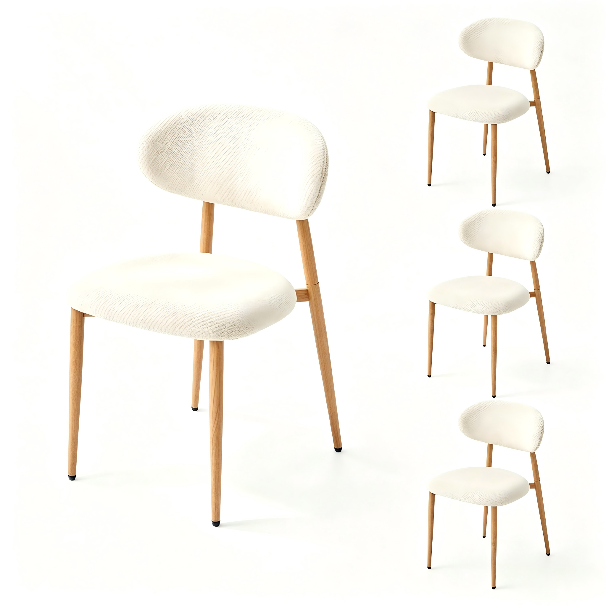 LYKKVØ „Milo“ Polsterstuhl Set (2 Stück) — Ergonomischer Design-Esszimmerstuhl in edler Walnuss-Optik