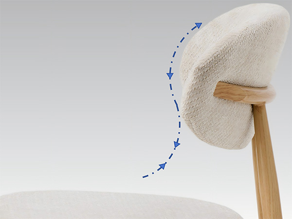 LYKKVØ Design-Polsterstuhl Set (2 Stück) – Ergonomischer Komfort in Beige mit Walnuss-Optik