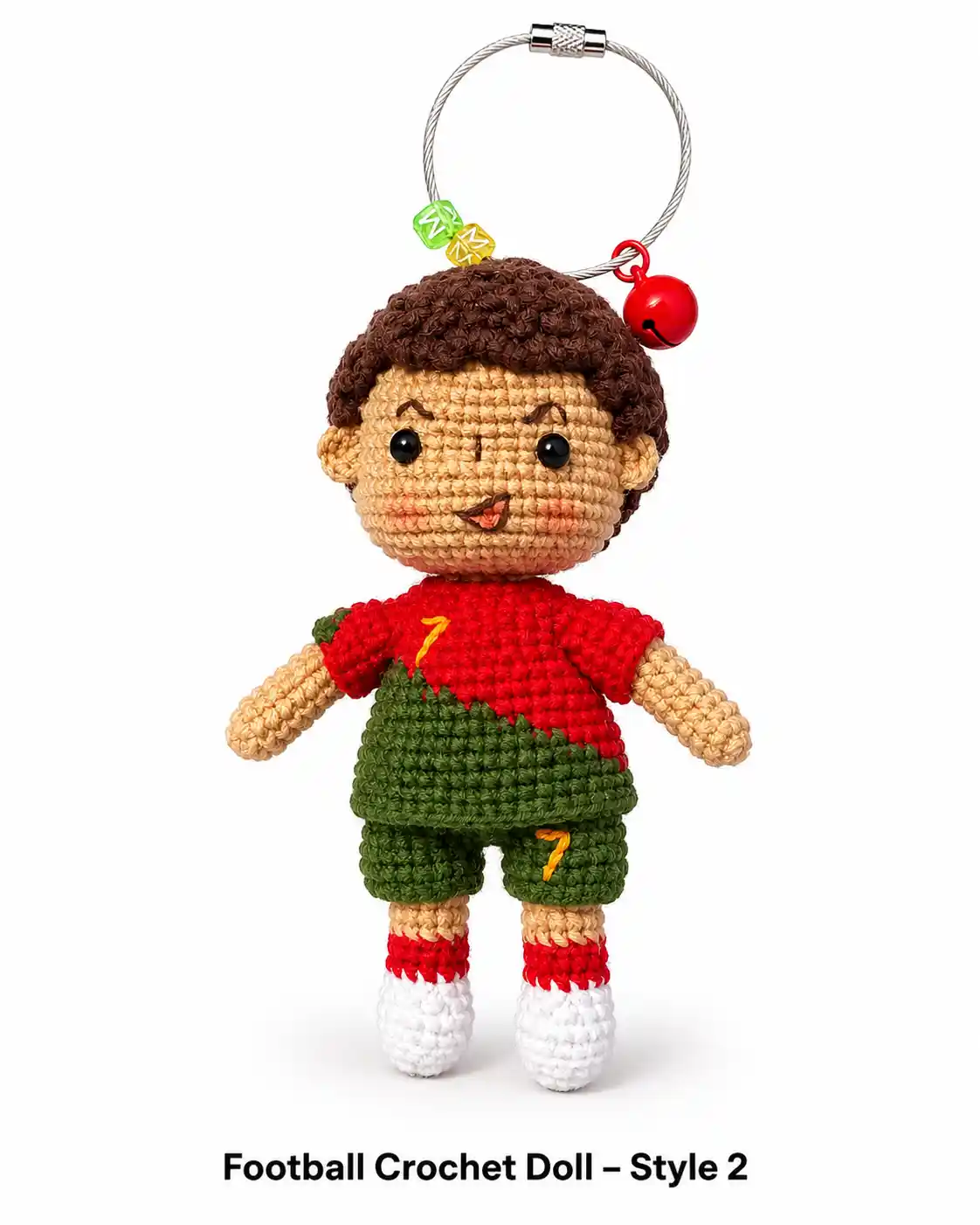 Premium Handmade Crochet Football Doll | Amigurumi Bag Charm & Car Accessory (Limited Edition)