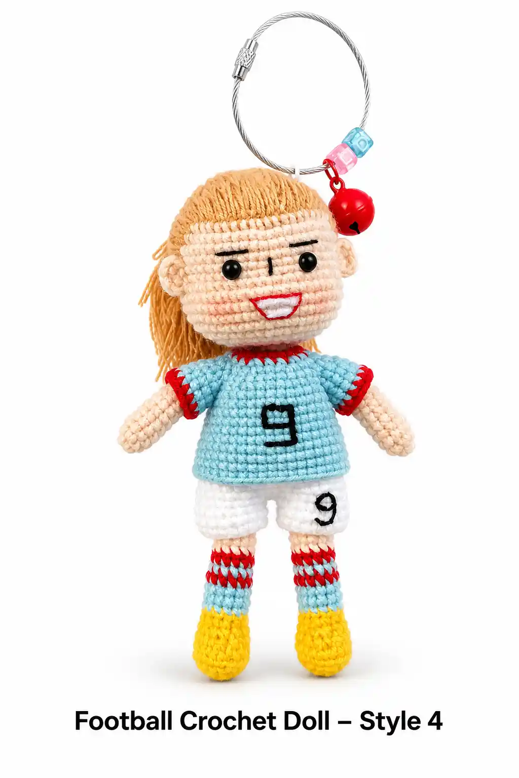 Premium Handmade Crochet Football Doll | Amigurumi Bag Charm & Car Accessory (Limited Edition)
