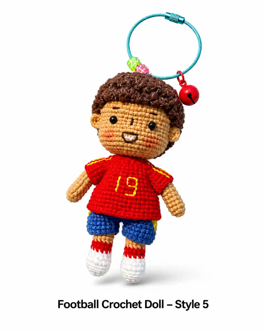 Premium Handmade Crochet Football Doll | Amigurumi Bag Charm & Car Accessory (Limited Edition)