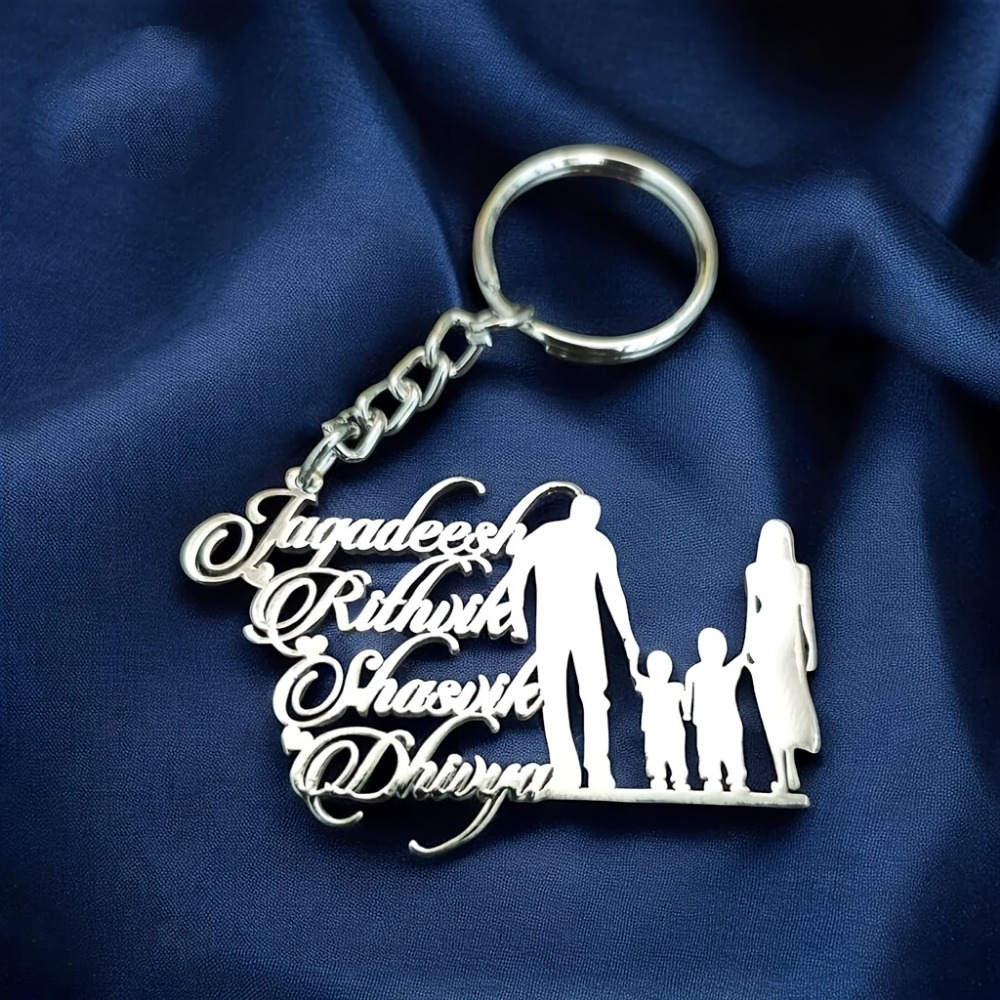 custom surname stainless steel keychain-定造集