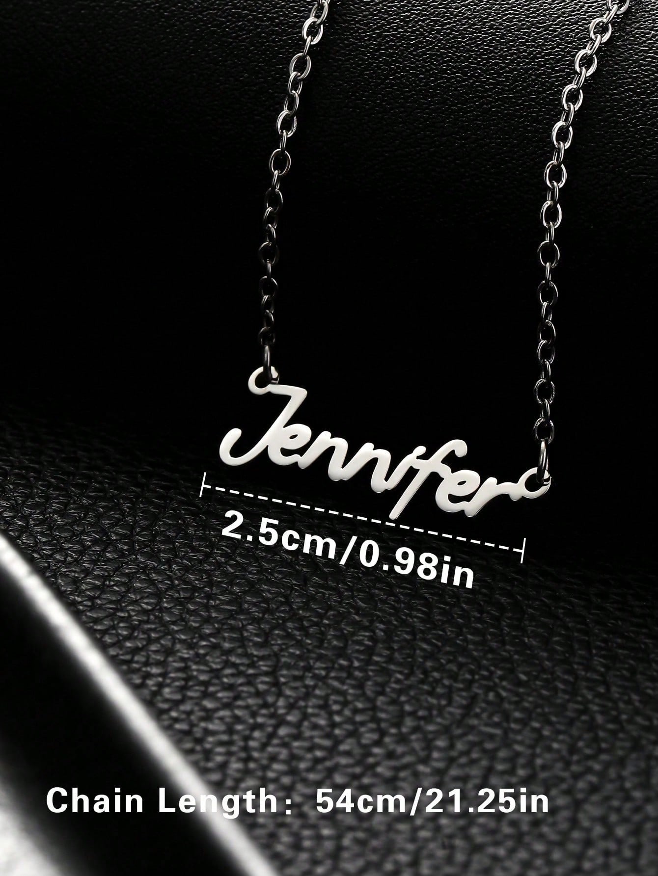 Single Custom Stainless Steel Name Necklace, Gold Letter Personalized Unisex Pendant