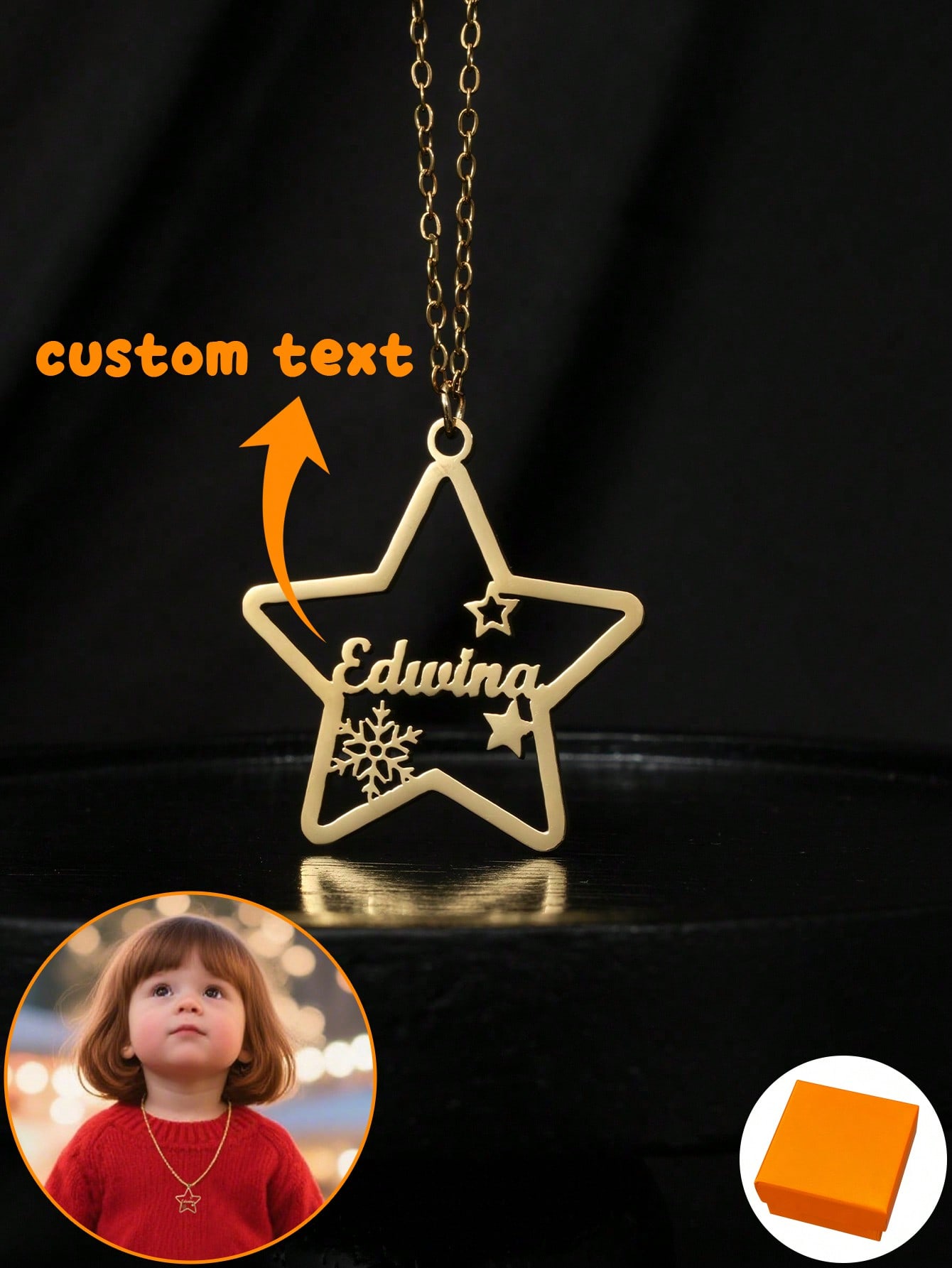 Personalized Minimalist Star Custom Name Necklace Elegant Jewelry for Gifts Short Description (≤60 characters)