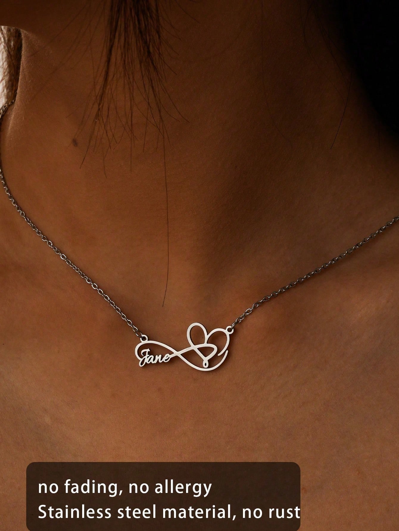 Charming Golden Heart Personalized Custom Name Necklace Fashion Jewelry Gift