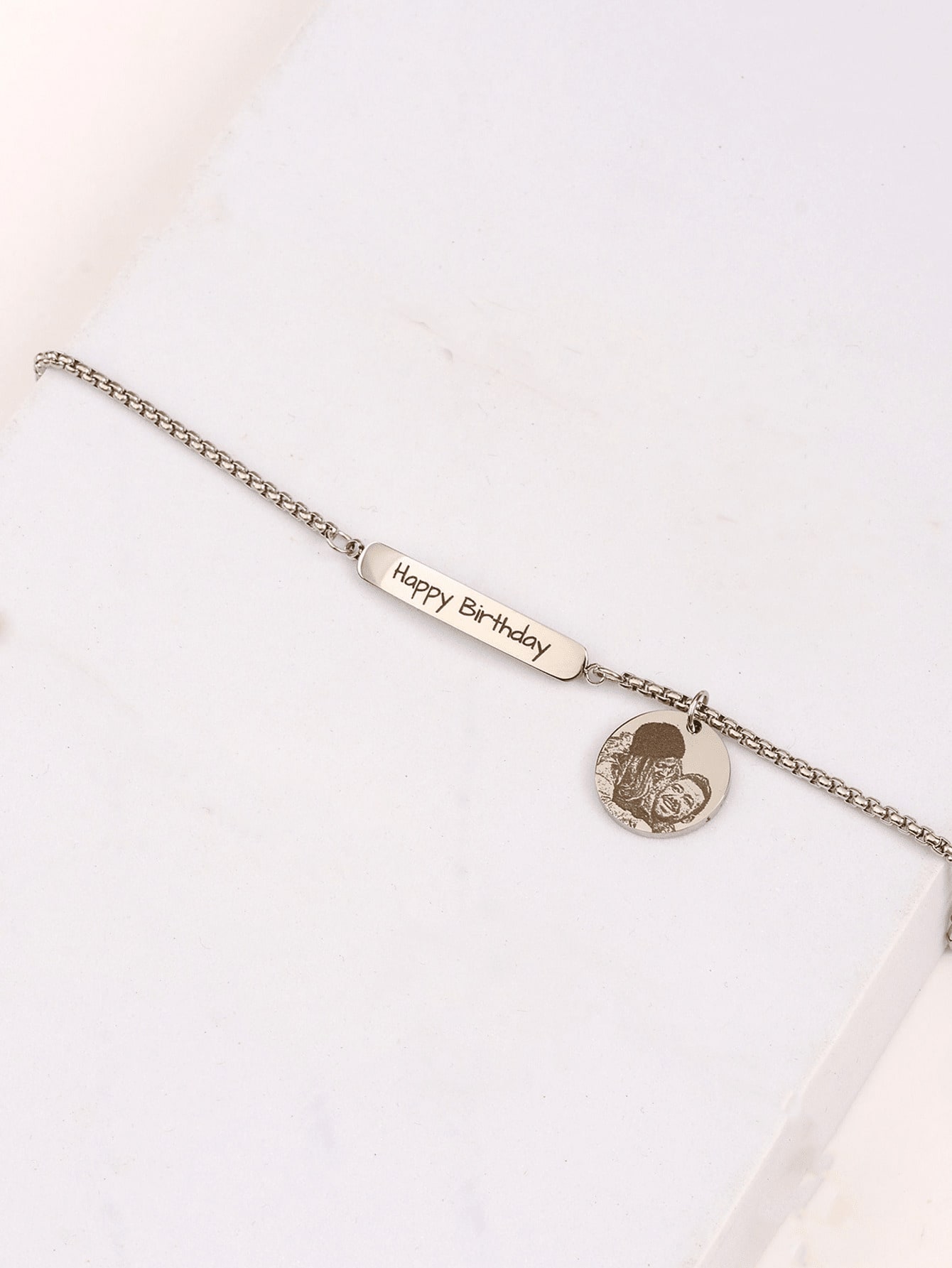 Personalized Cartoon Name Keychain, Gothic Halloween Hollow Stainless Steel Engraved Pendant Key Ring