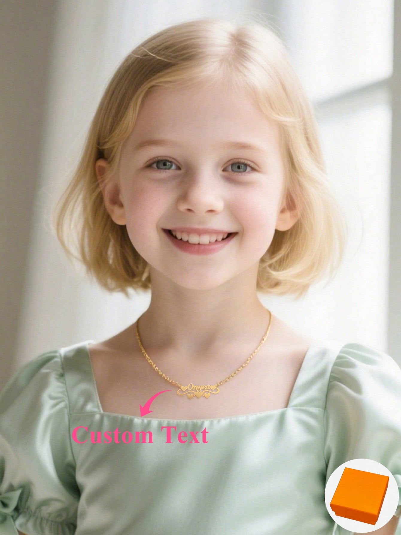 Custom 4mm Cuban Link Necklace Personalized Name Heart Tassel 304 Stainless Steel Pendant