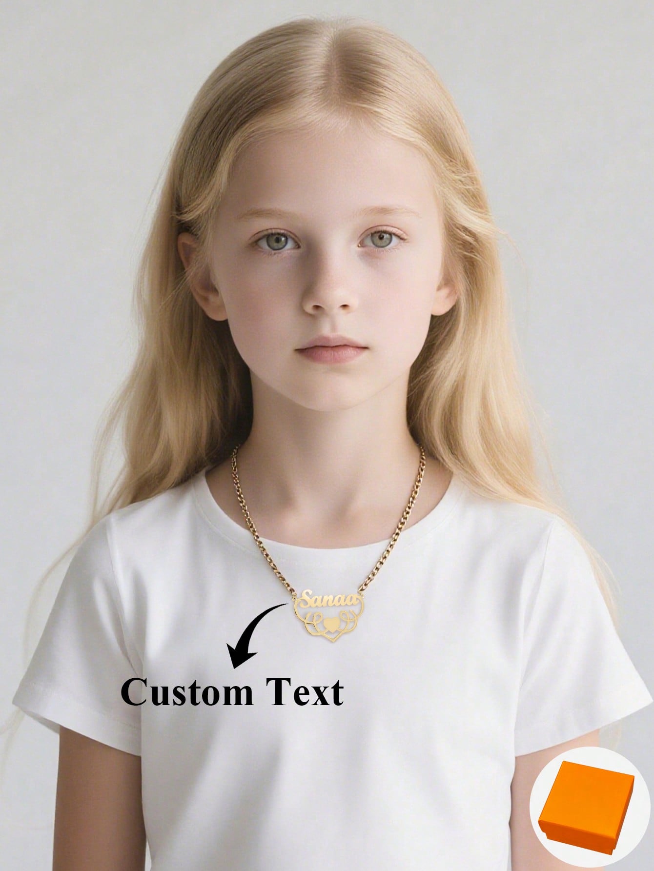 Elegant Custom Heart Name Necklace, Stainless Steel Personalized Pendant with Feagaro Chain for Women