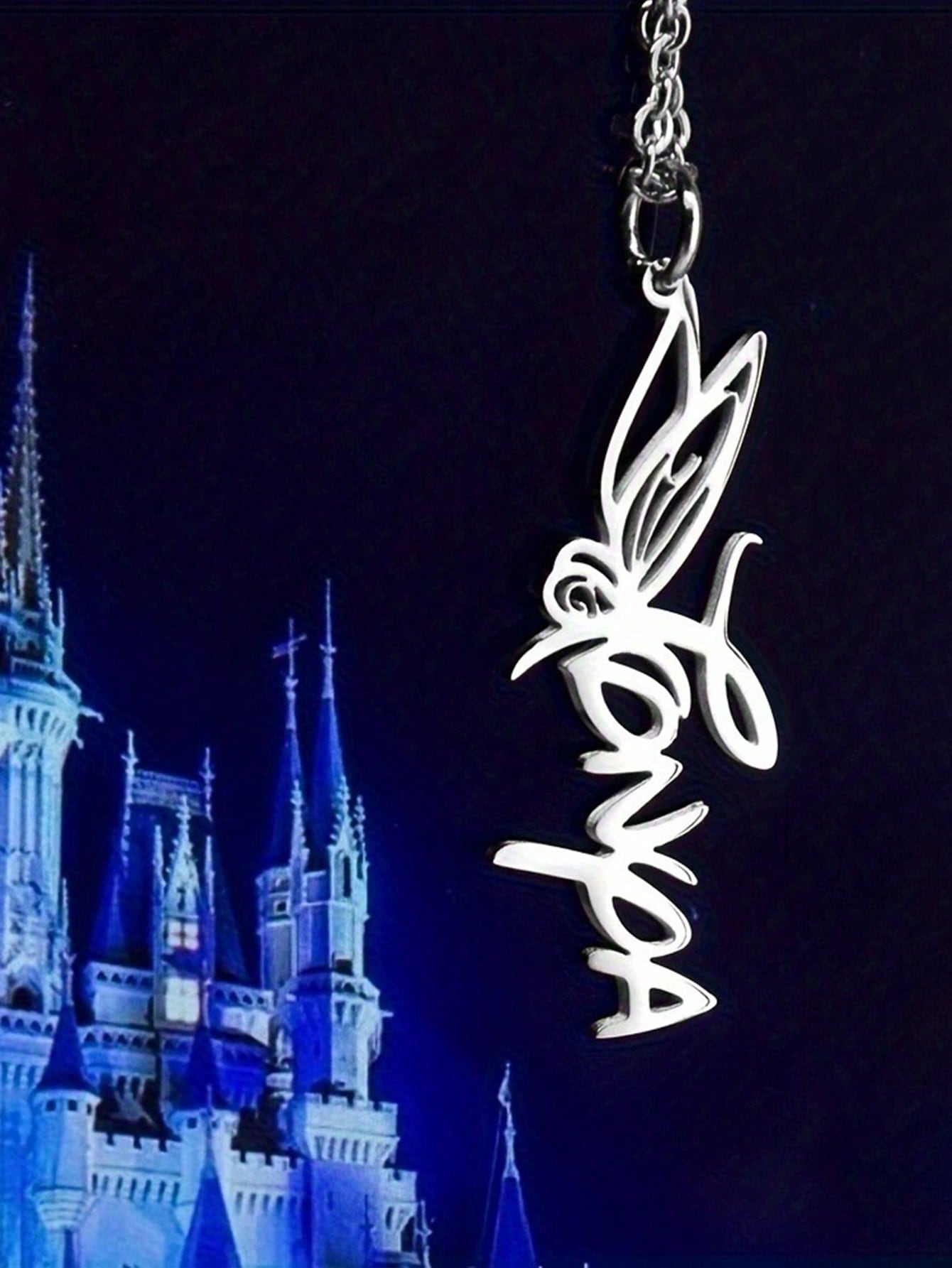 Custom Name Necklace, 18K Gold Plated Stainless Steel Cute Cartoon Character Jewelry for Women