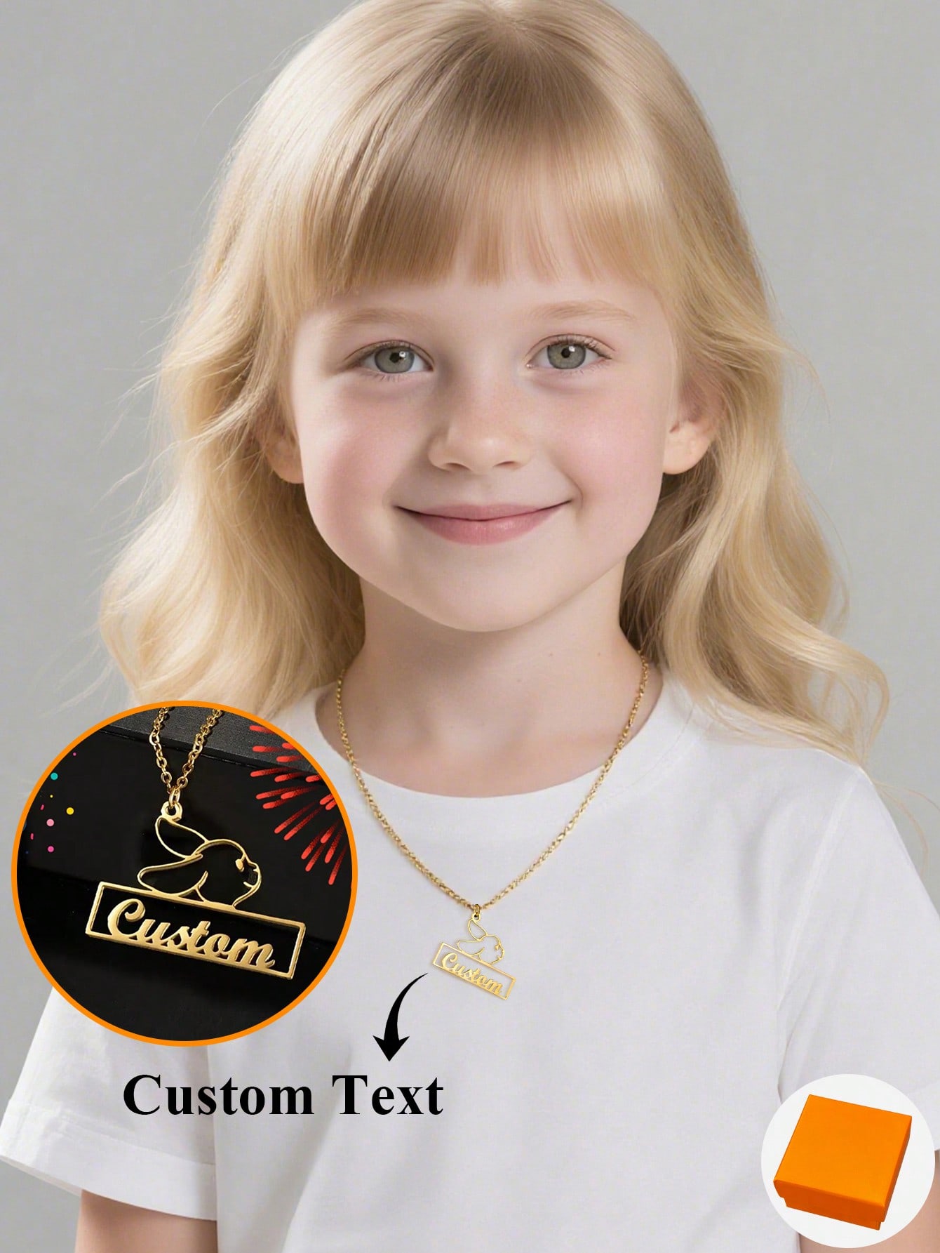 18K Gold Plated Silver & Gold Bunny Pendant Necklace, Boho Style Stainless Steel Jewelry for Daily Wear & Gifting