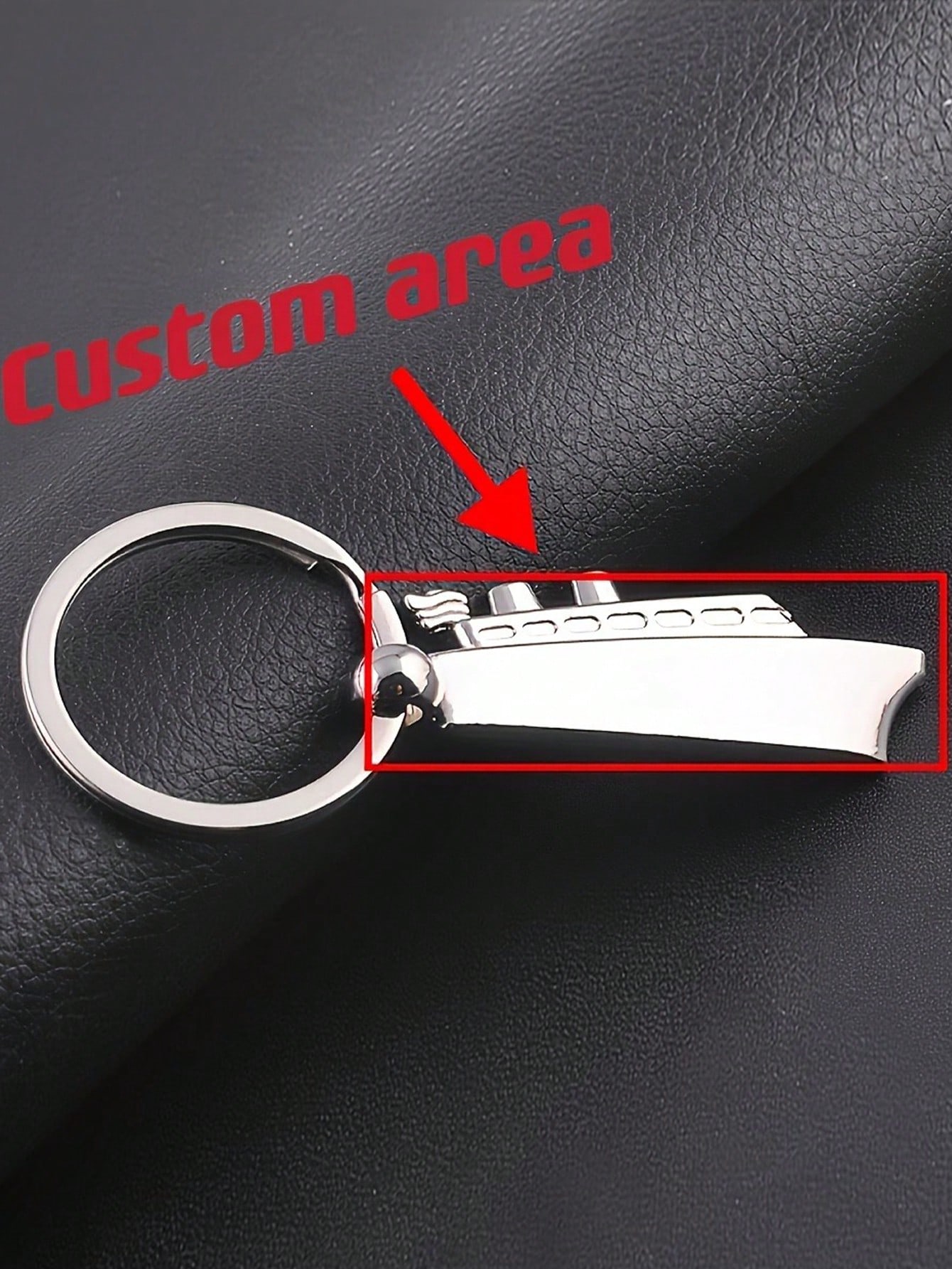 Custom Cruise Ship Keychain, Zinc Alloy Laser Engraved Multifunctional Souvenir Ornament
