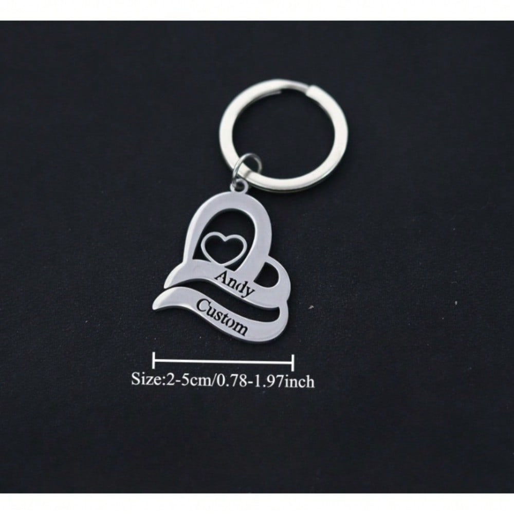 Hip Hop Hollow Out Keychain, Personalized Custom Name Letter Key Ring for Bag & Car Key