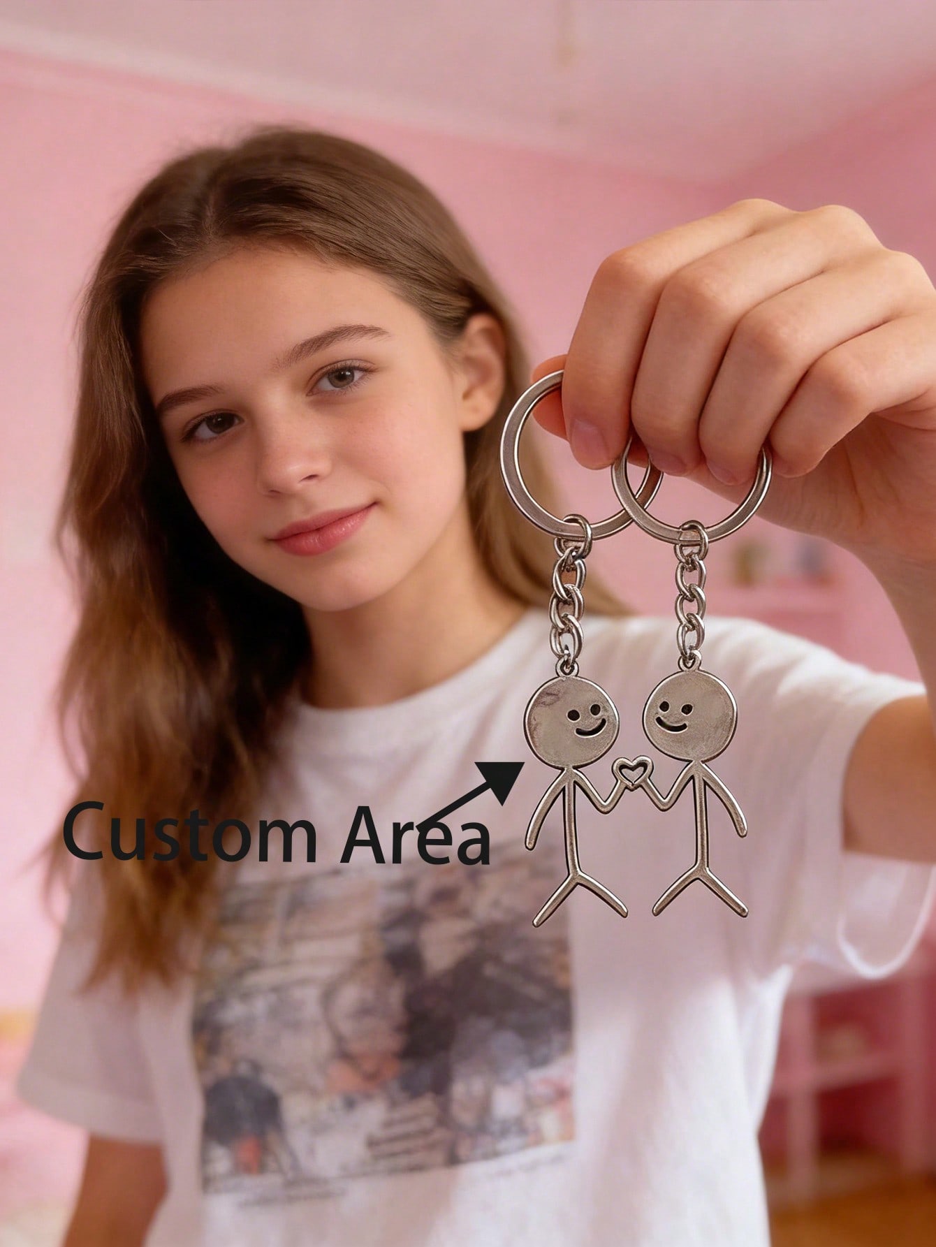 Hollow Out Custom Name Keychain, Hip Hop Personalized Letter Pendant for Car Key Bag Gift