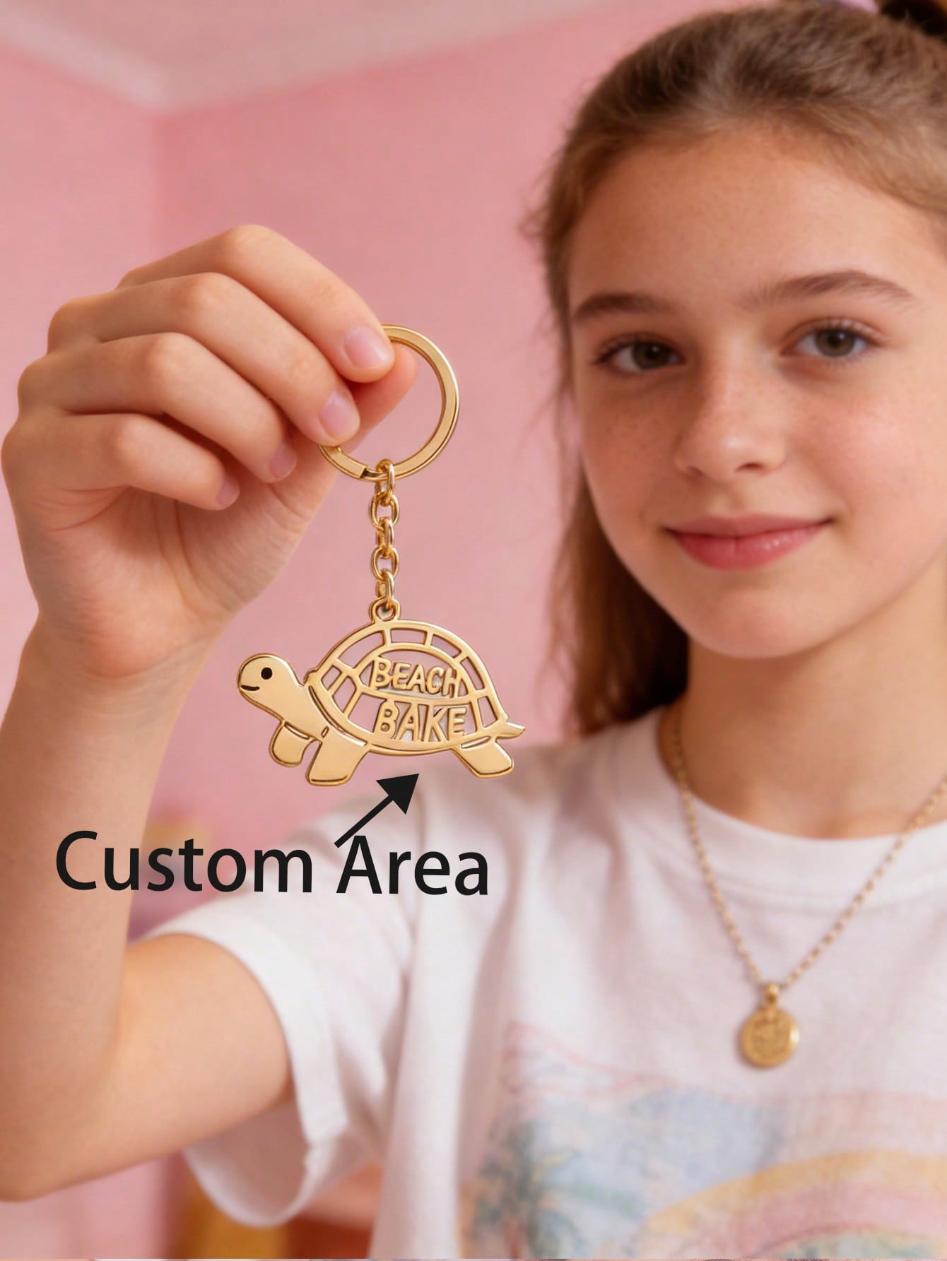 Hip Hop Hollow Custom Name Keychain with Chain, Personalized Letter Key Ring for Gifts