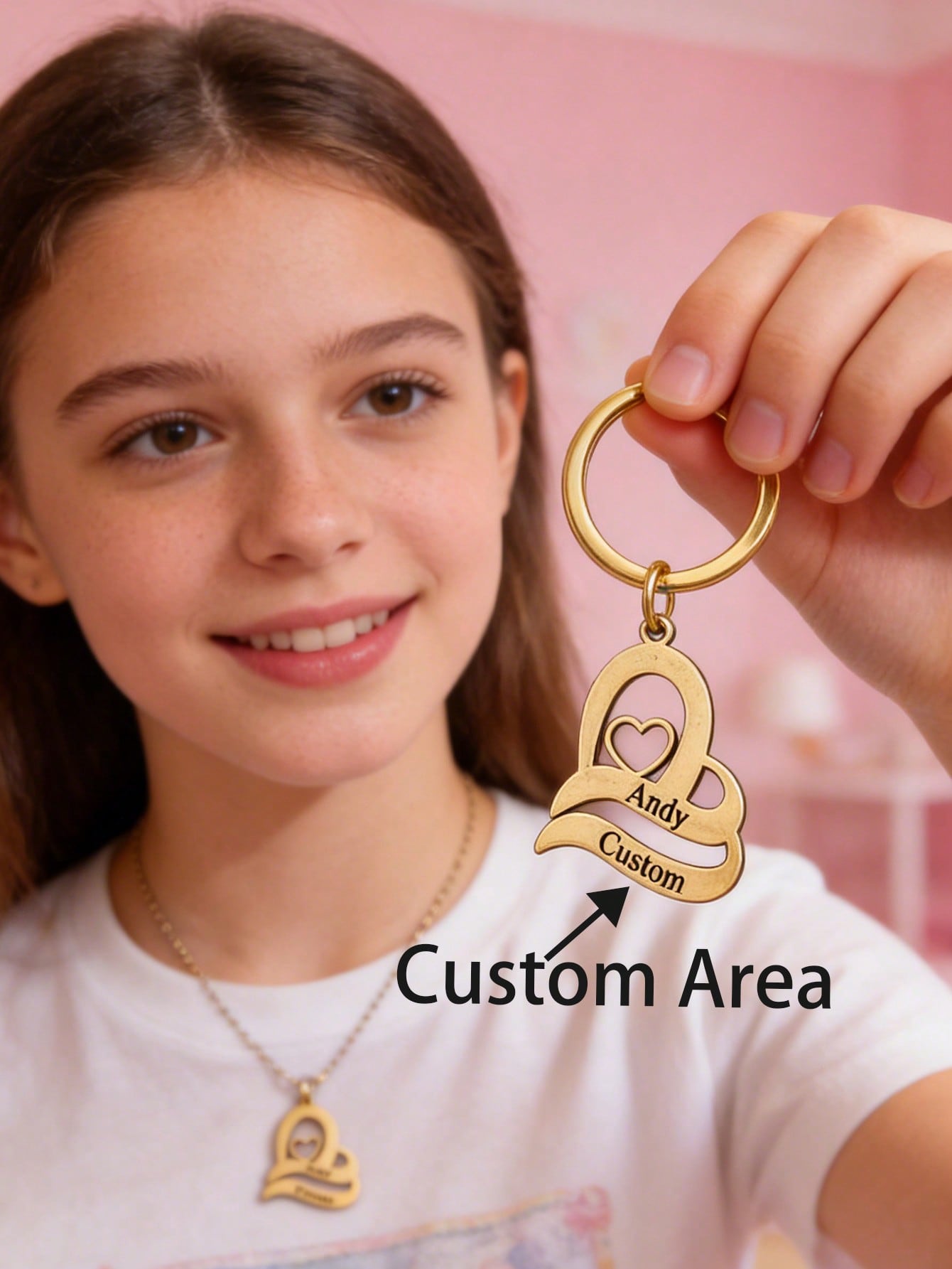 Hip Hop Hollow Out Keychain, Personalized Custom Name Letter Key Ring for Bag & Car Key