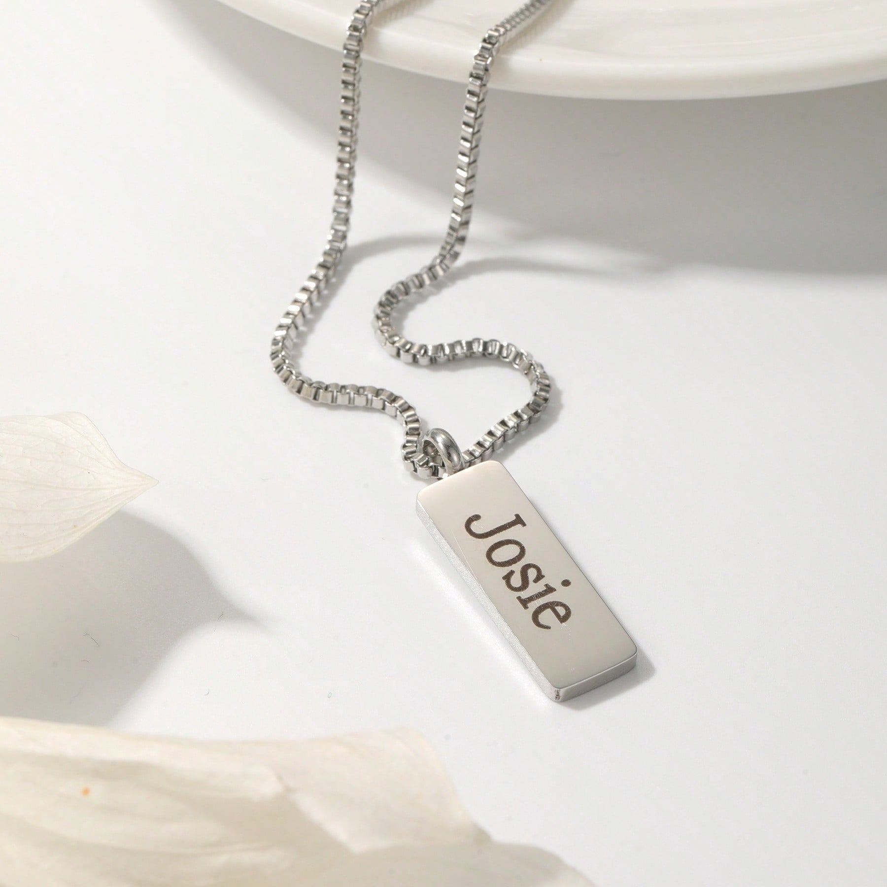 New Arrival Custom Name Necklace, DIY Laser Engraved Stainless Steel Jewelry Gift