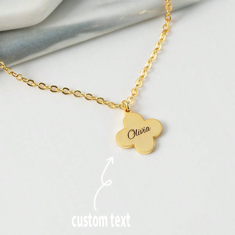 Fashion S925 Silver DIY Paw Laser Engraved Necklace, Cross-border Pet Jewelry