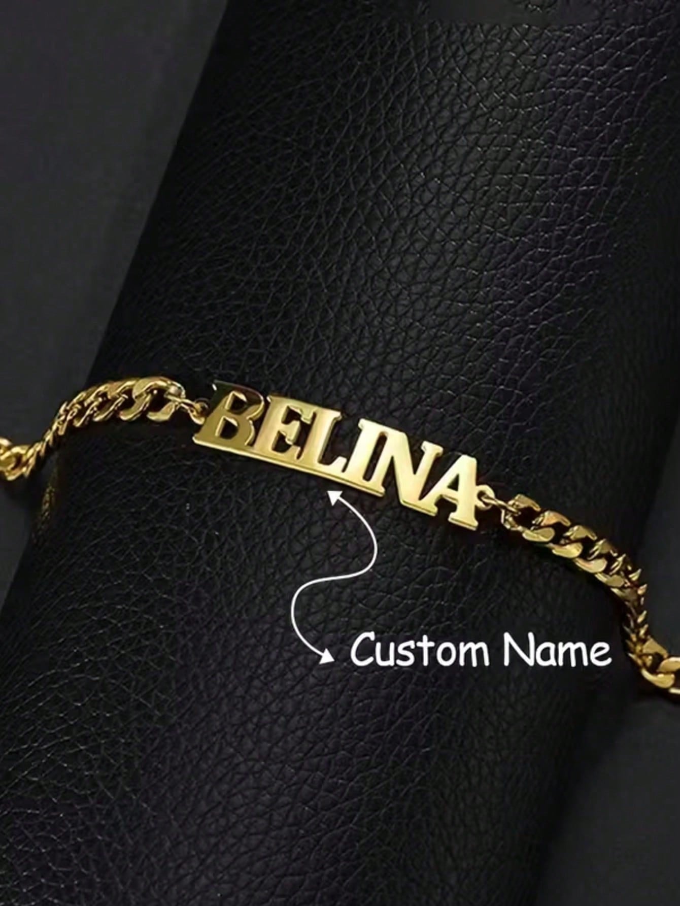 Custom Stainless Steel Engraved Bracelet Hip Hop Minimalist Letter Jewelry for Kids Youth Gift