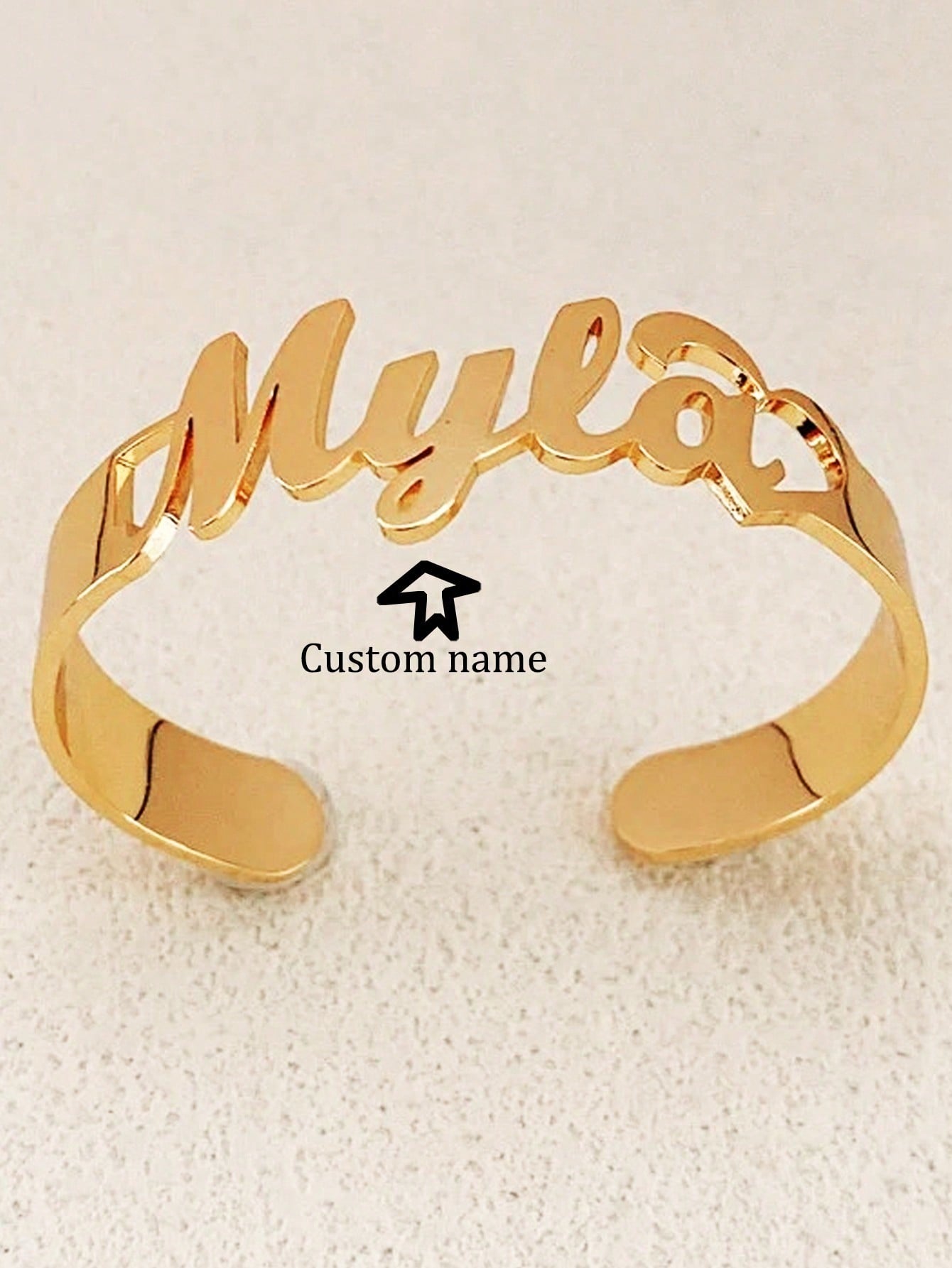Unisex Custom Name Adjustable Stainless Steel Bangle Fashion Jewelry Holiday Gift