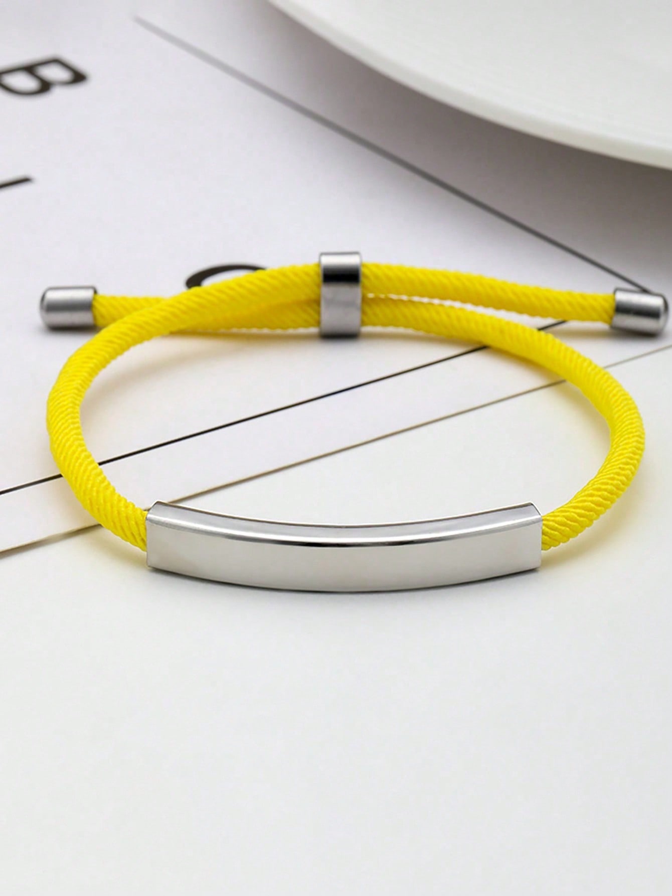 Custom Silver Stainless Steel Minimalist Bracelet Adjustable Retro Hippie Jewelry for Men Women Holiday Gift