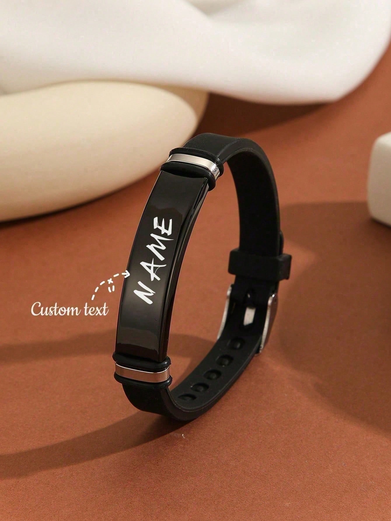 Custom Engraved Stainless Steel Bracelet Adjustable Personalized Name Bangle Teen Boys Girls Holiday Gift