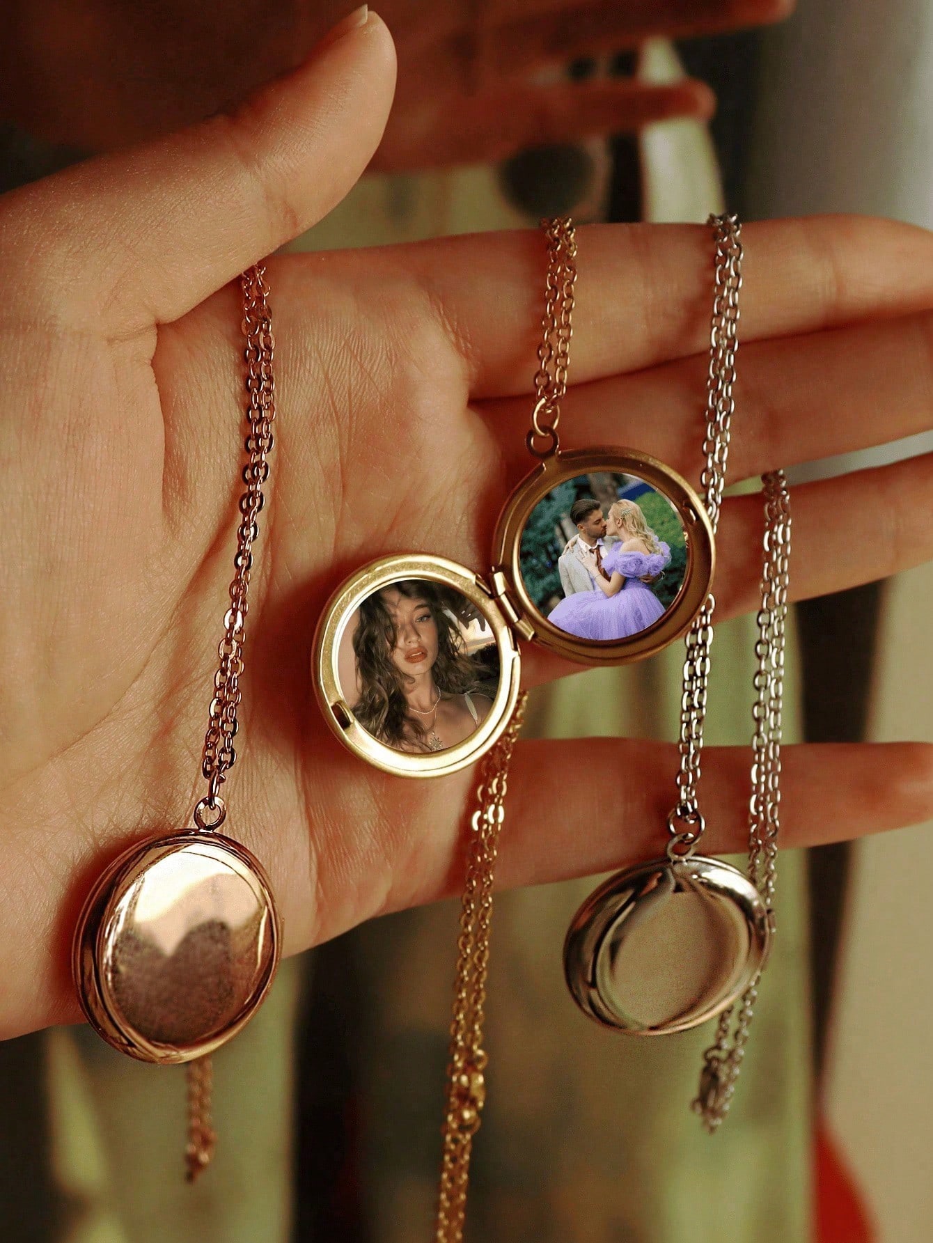 Custom Photo Stainless Steel Pendant Necklace Retro Gothic Neutral Jewelry Gift for Couples Family