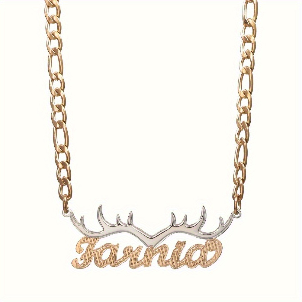 custom deer antler name necklace nk chain-定造集