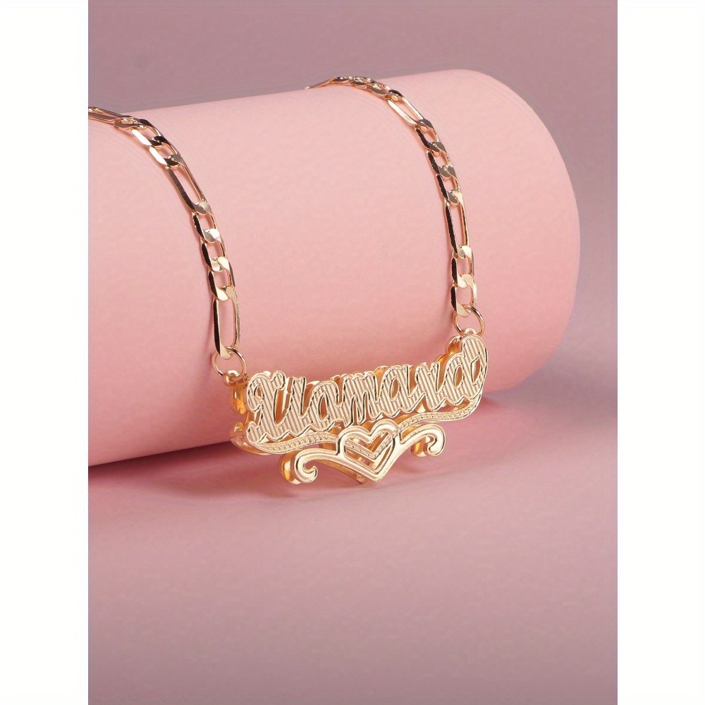 personalized double layer car name necklace stainless steel-定造集