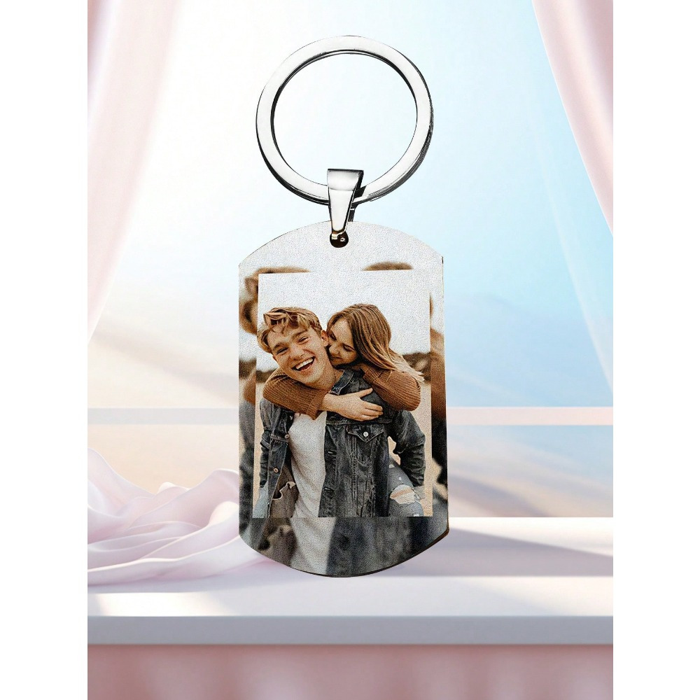 custom stainless steel dog tag keychain - MyNameJewelry Personalized Jewelry