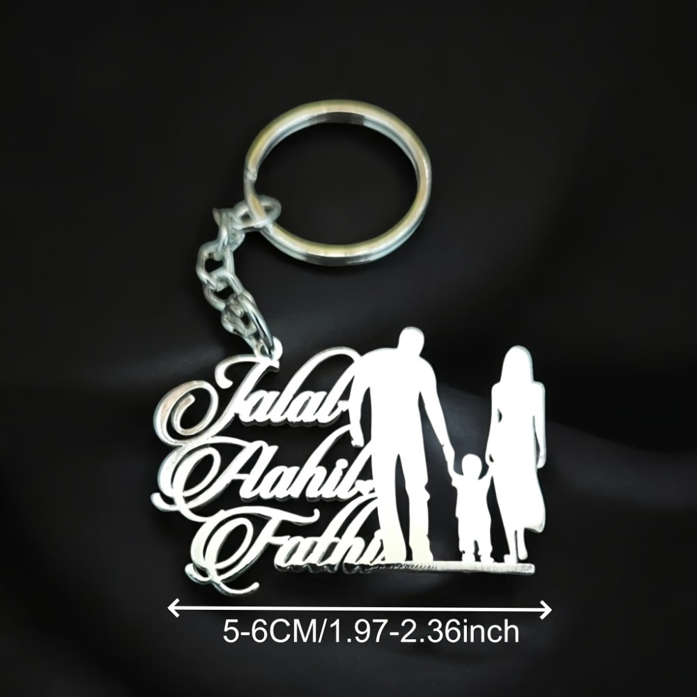 custom surname stainless steel keychain-定造集
