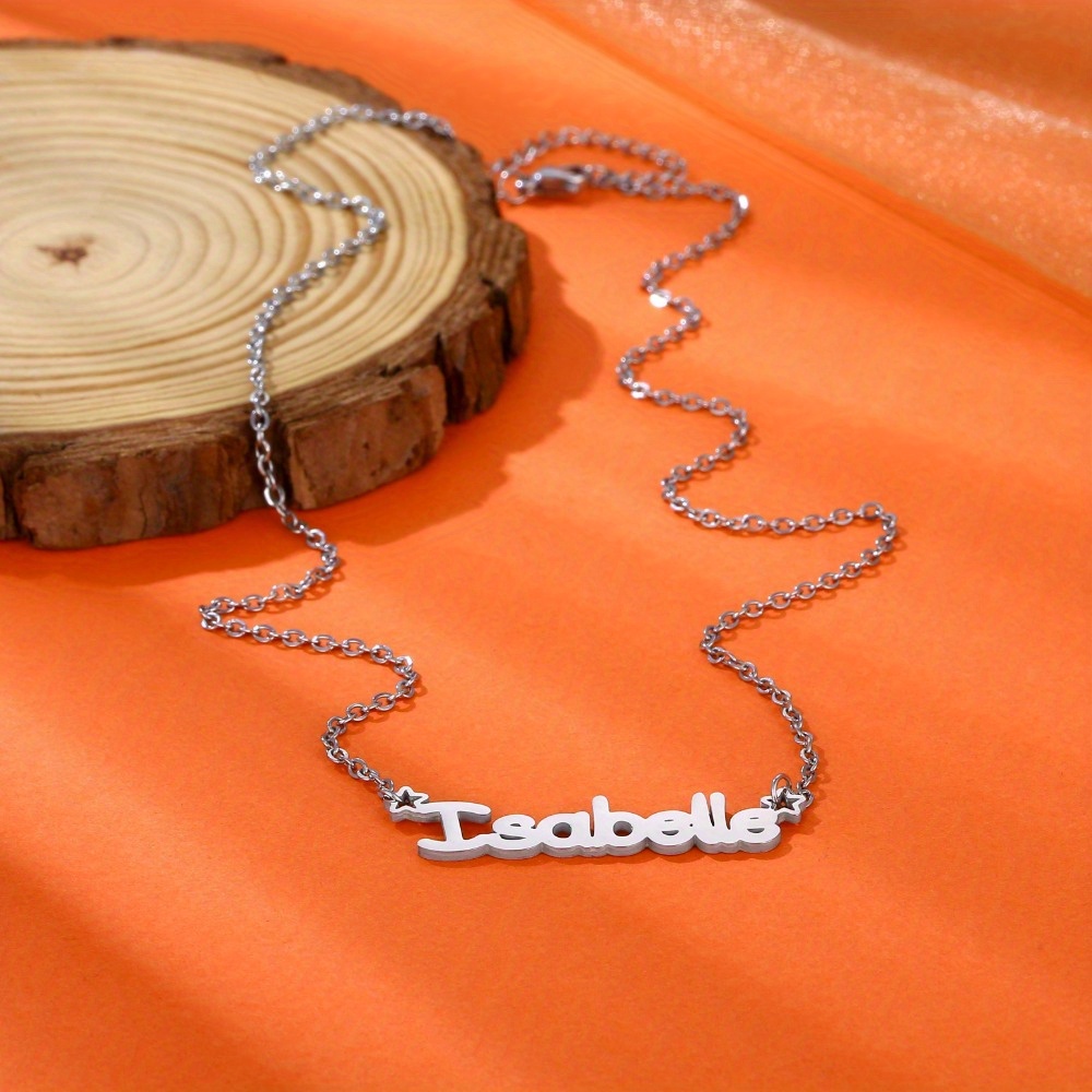 Custom Cartoon Kids Figure Name Stainless Steel Necklace-MyNameJewelry