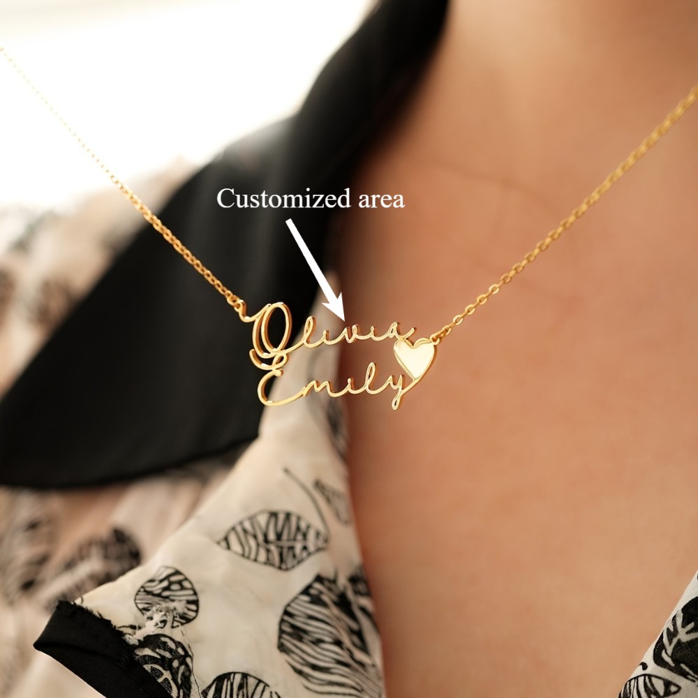 customized necklace stainless steel personalized english letter name pendant minimalist style neck chain jewelry decoration lady valentines day gift wife mothers day wedding season world cup-定造集