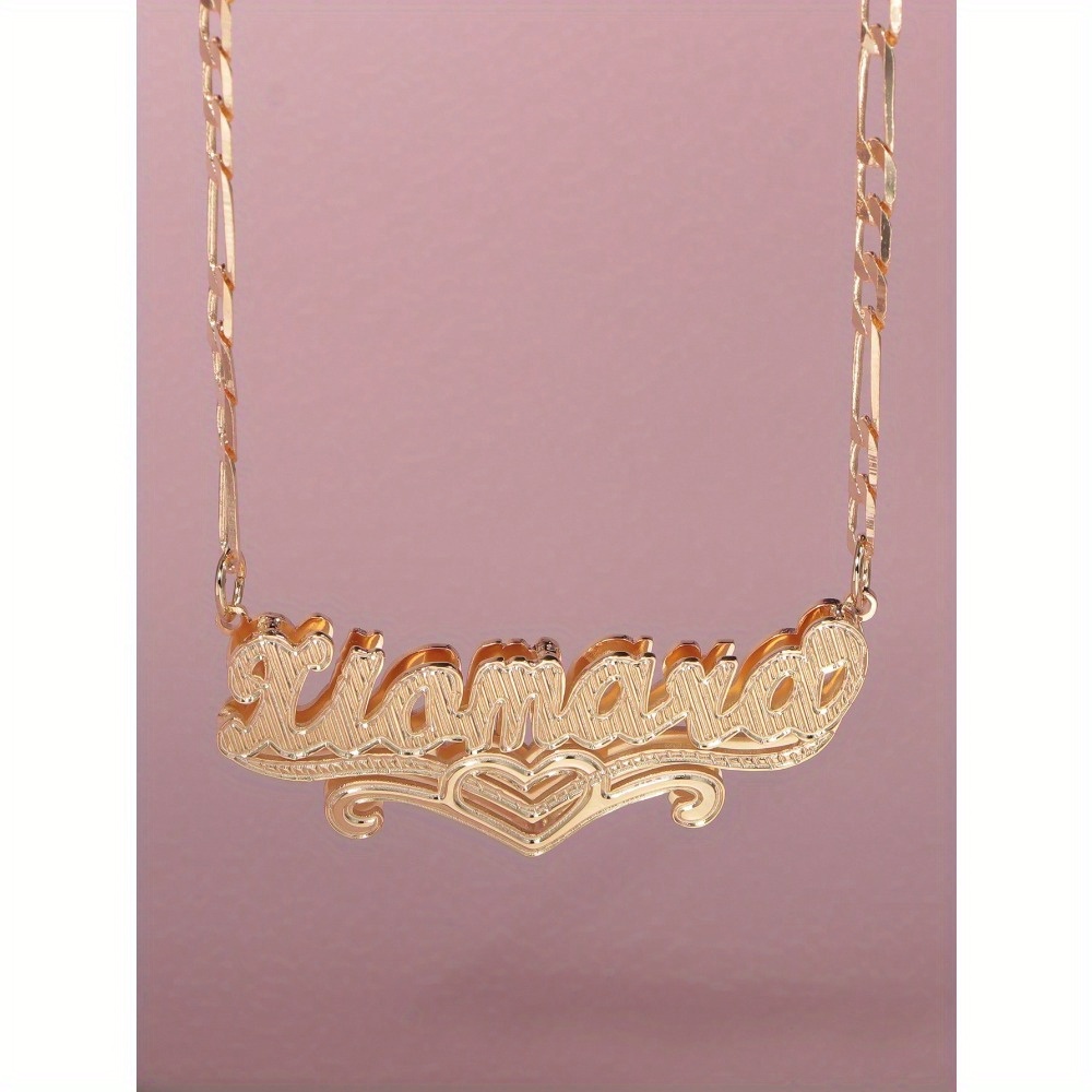 personalized double layer car name necklace stainless steel-定造集