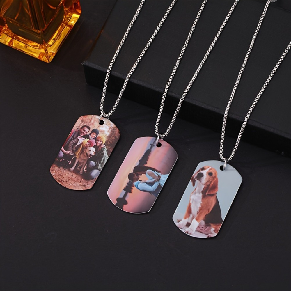 custom photo necklace mens jewelry-定造集