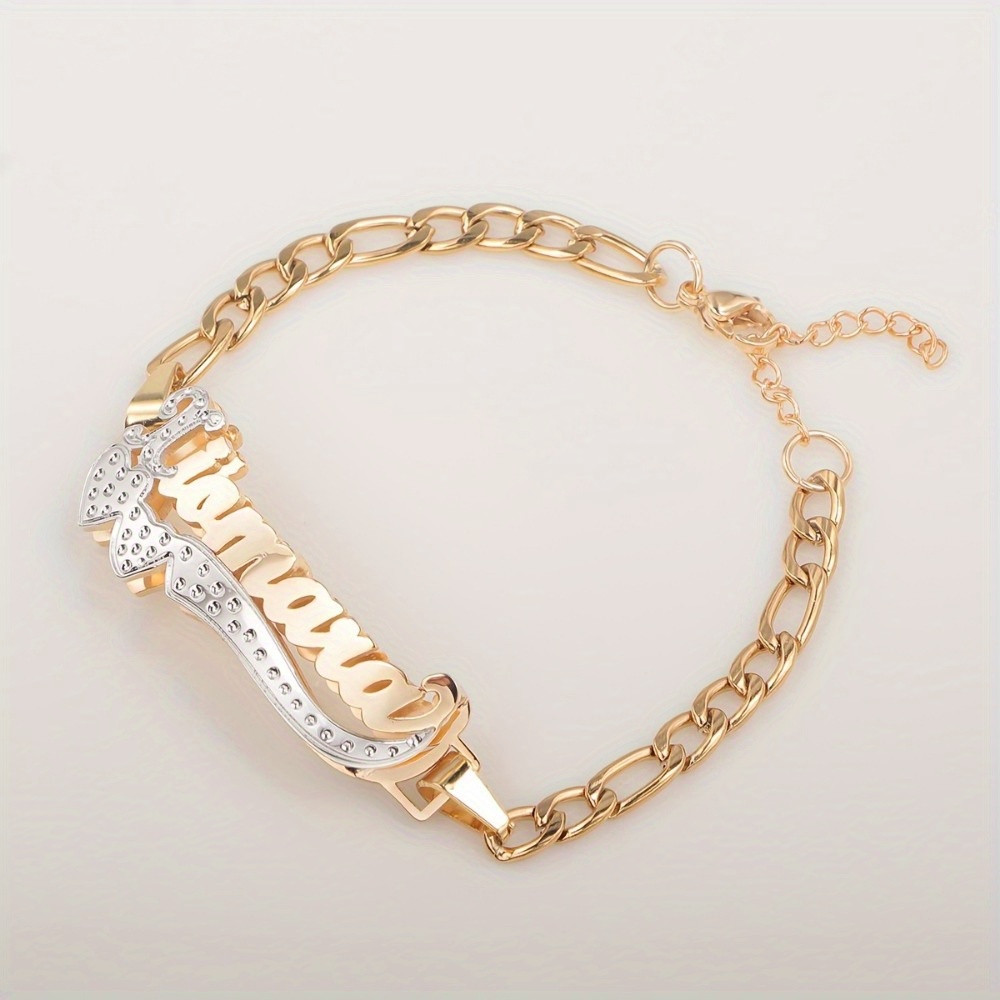custom double layer heart bracelet stainless steel-定造集