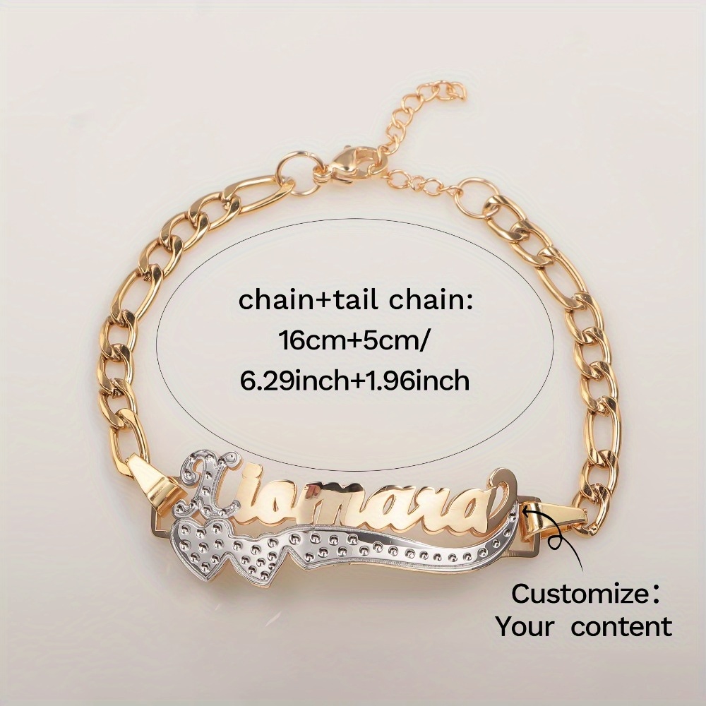 custom double layer heart bracelet stainless steel-定造集