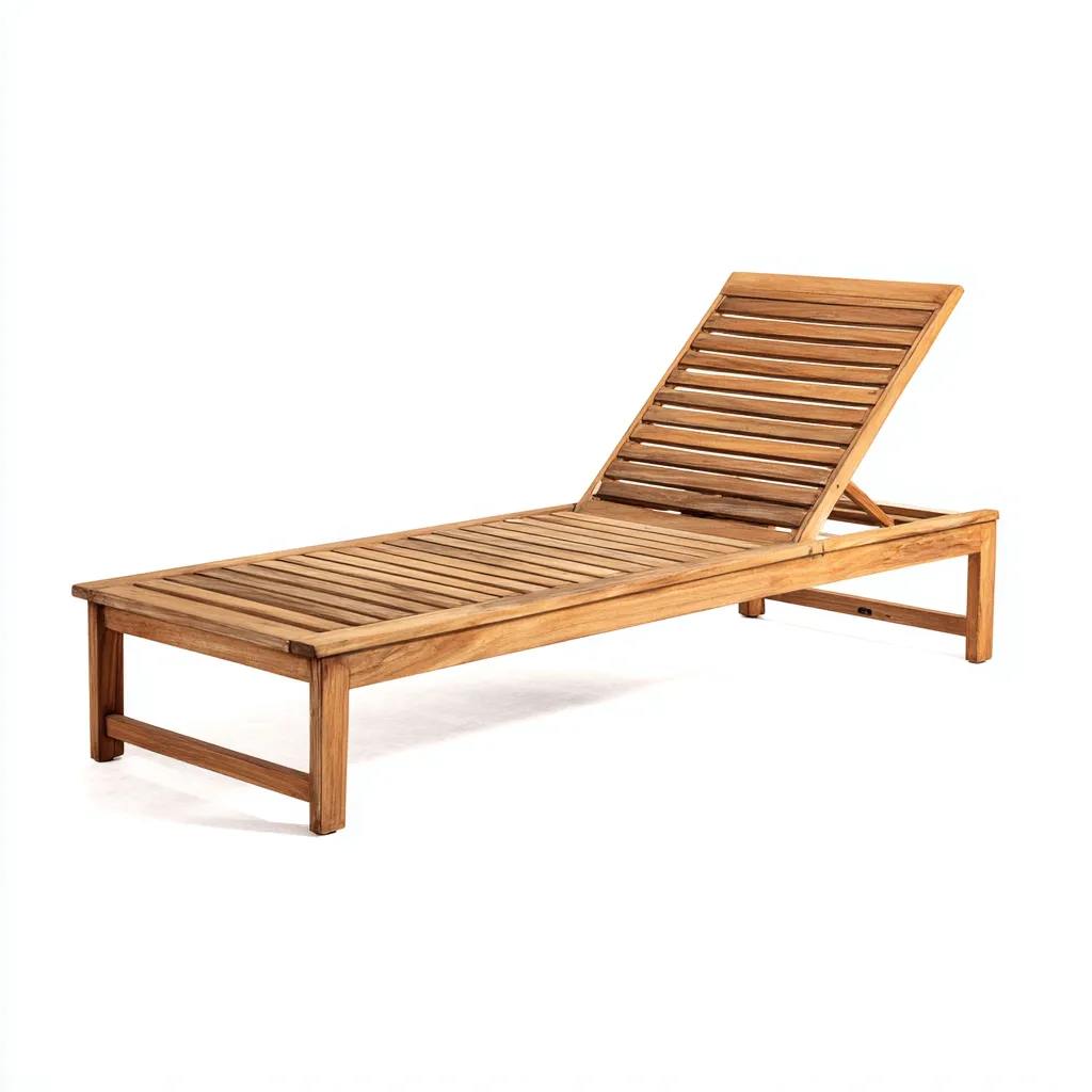 Bain de soleil en bois 200x65x35 cm - Bois naturel - Design extérieur pour jardin ou terrasse-Nookmyhut