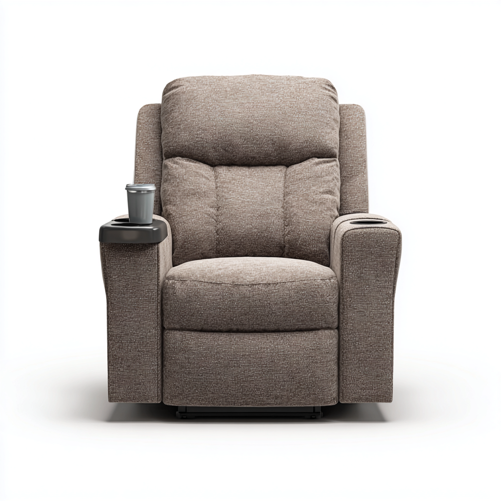 Fauteuil relax en tissu 95x95x105 cm - Beige - Confort moderne pour intérieur-Cottamyloft