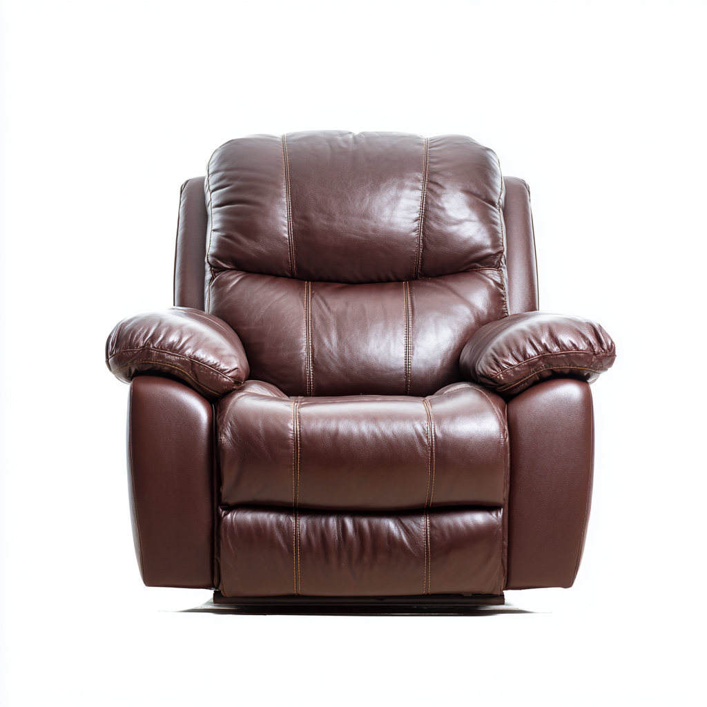 Fauteuil relax en cuir 100x95x105 cm - marron - confort premium-Cottamyloft