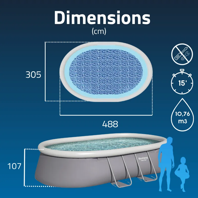 Piscine gonflable ovale