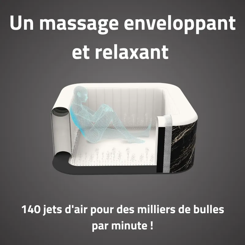 Spa gonflable carré
