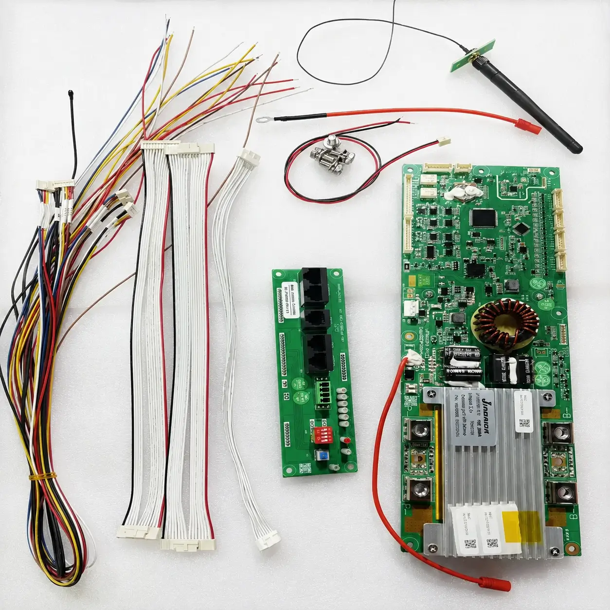 JBD UP16S019 Smart ESS BMS with adapter board, Bluetooth WiFi module and battery sampling cables