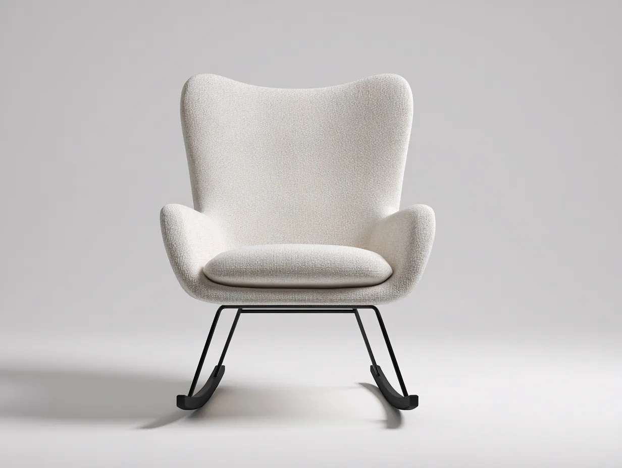 Schaukelstühle-Stoff-Metall-82 x 68 x 97 cm-Creme-Modern-Vileniaspace