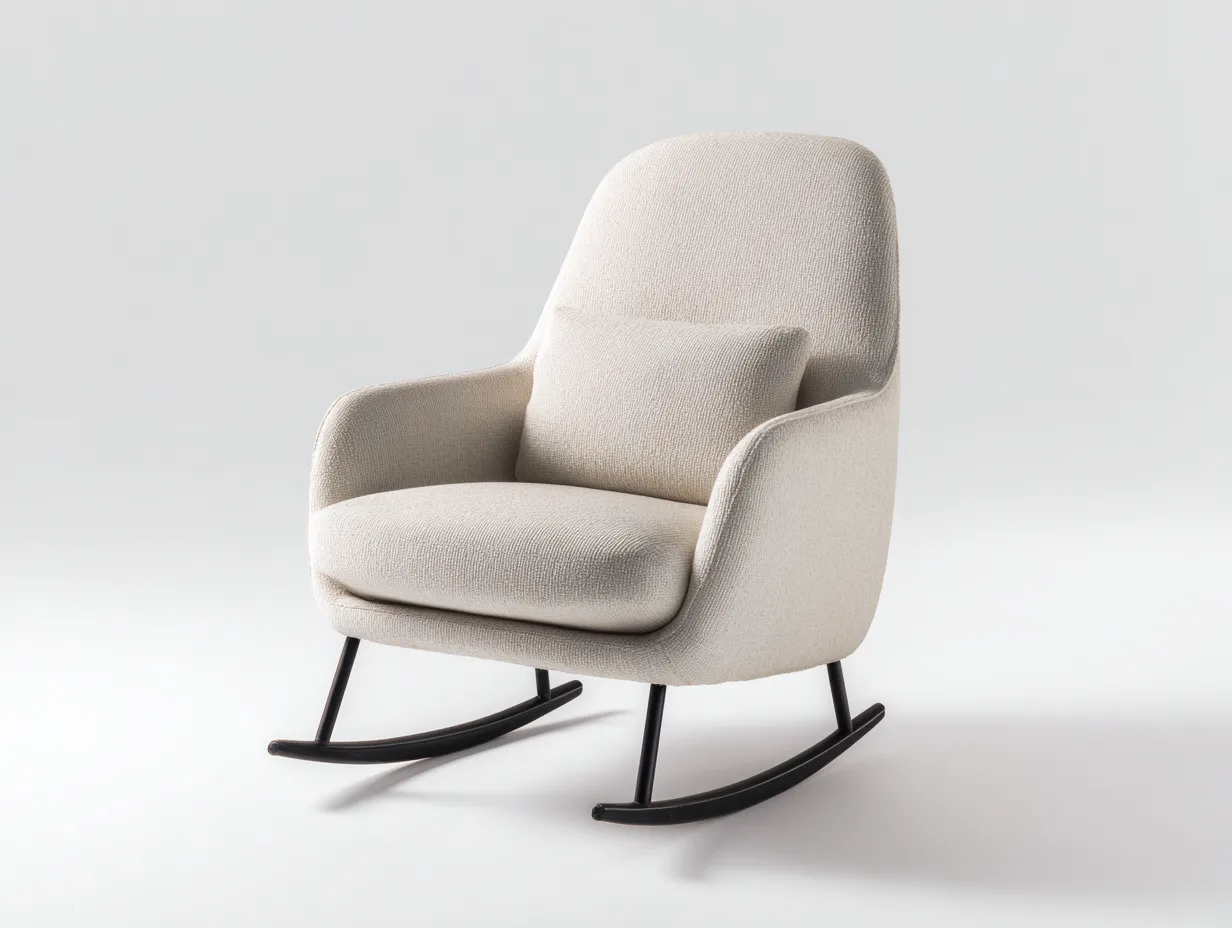 Schaukelstühle-Stoff-Metall-84 x 71 x 96 cm-Beige-Modern-Vileniaspace