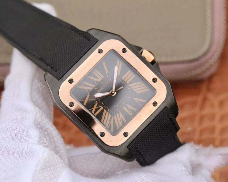 ANTOS 100TH Cartier ANNIVERSARY W2020009 RB FACTORY 18K ROSE GOLD BLACK DIAL