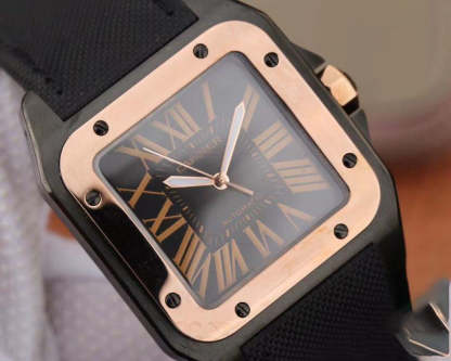 ANTOS 100TH Cartier ANNIVERSARY W2020009 RB FACTORY 18K ROSE GOLD BLACK DIAL