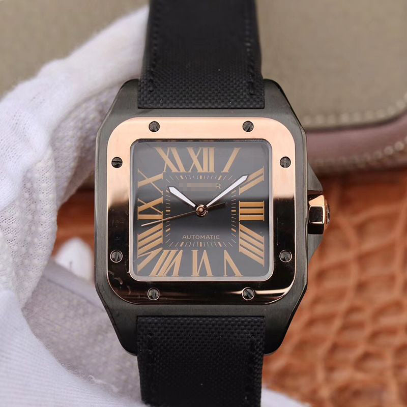 ANTOS 100TH Cartier ANNIVERSARY W2020009 RB FACTORY 18K ROSE GOLD BLACK DIAL