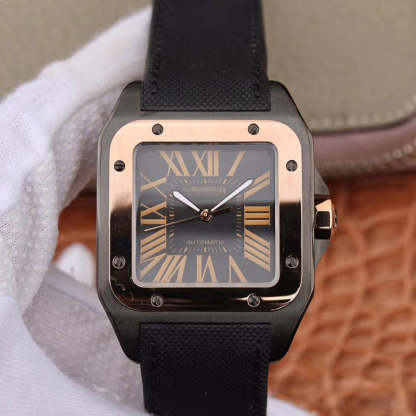 ANTOS 100TH Cartier ANNIVERSARY W2020009 RB FACTORY 18K ROSE GOLD BLACK DIAL