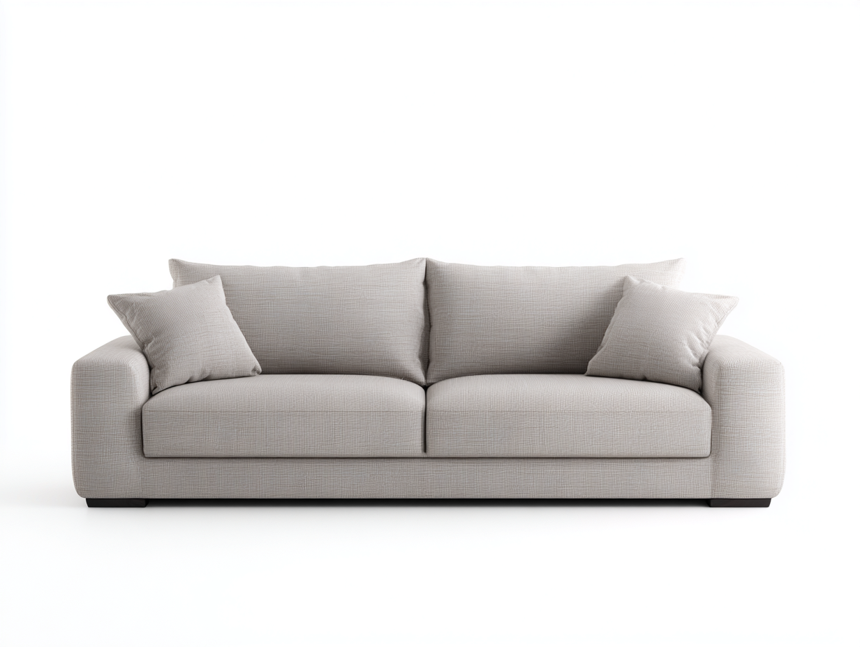 Canapé 2 places - tissu - 170x90x80 cm - gris clair - design moderne salon-Havengoyard