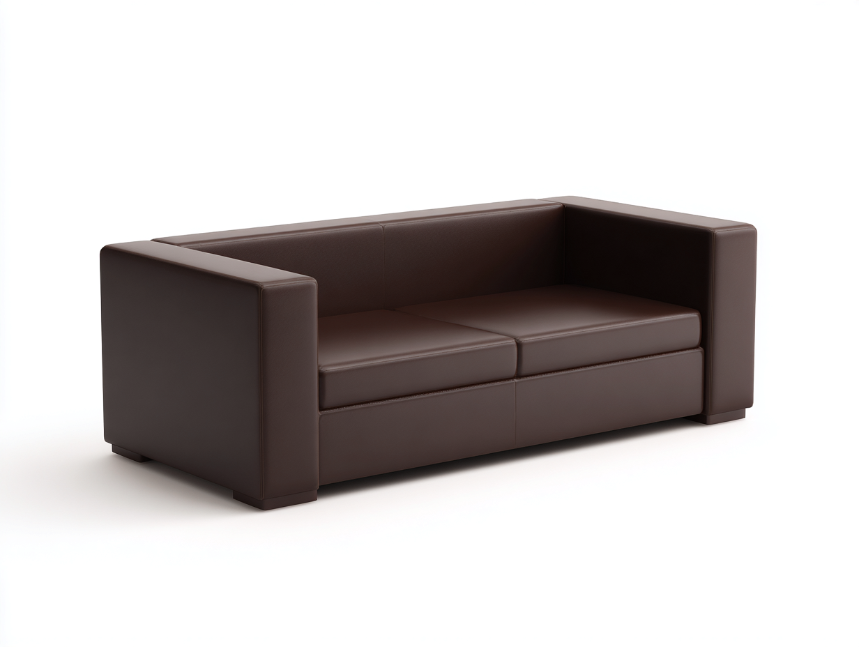 Canapé 2 places - cuir synthétique - 165x85x75 cm - marron foncé - design moderne salon-Havengoyard